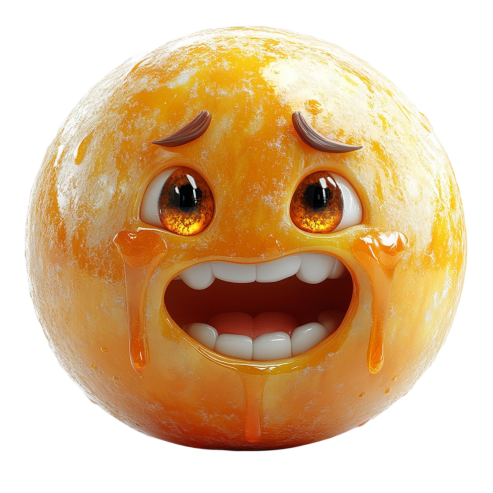 Surprised Emoji with Drooping Mouth png