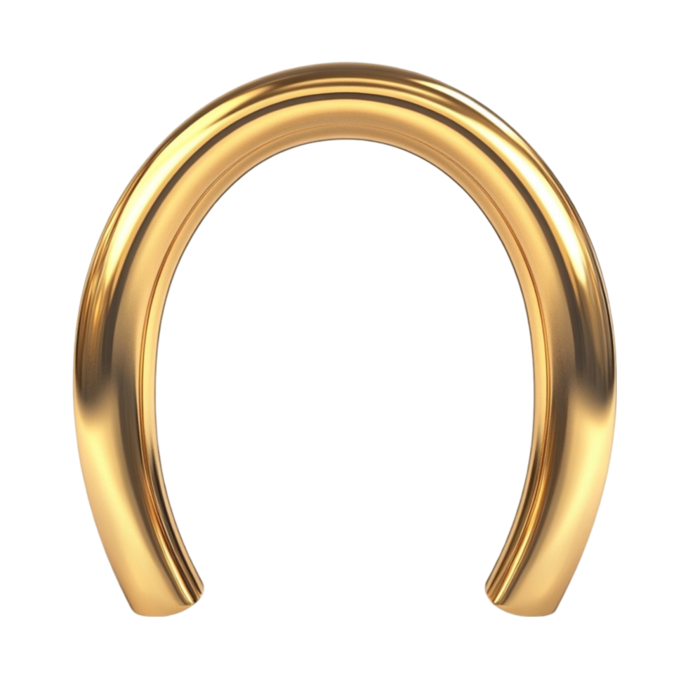 Golden Horseshoe Symbol of Luck and Prosperity png