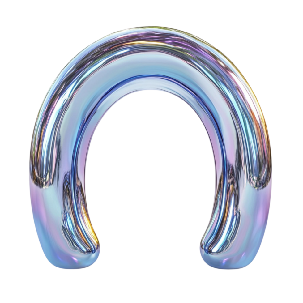 Shiny Iridescent Rainbow Arch png