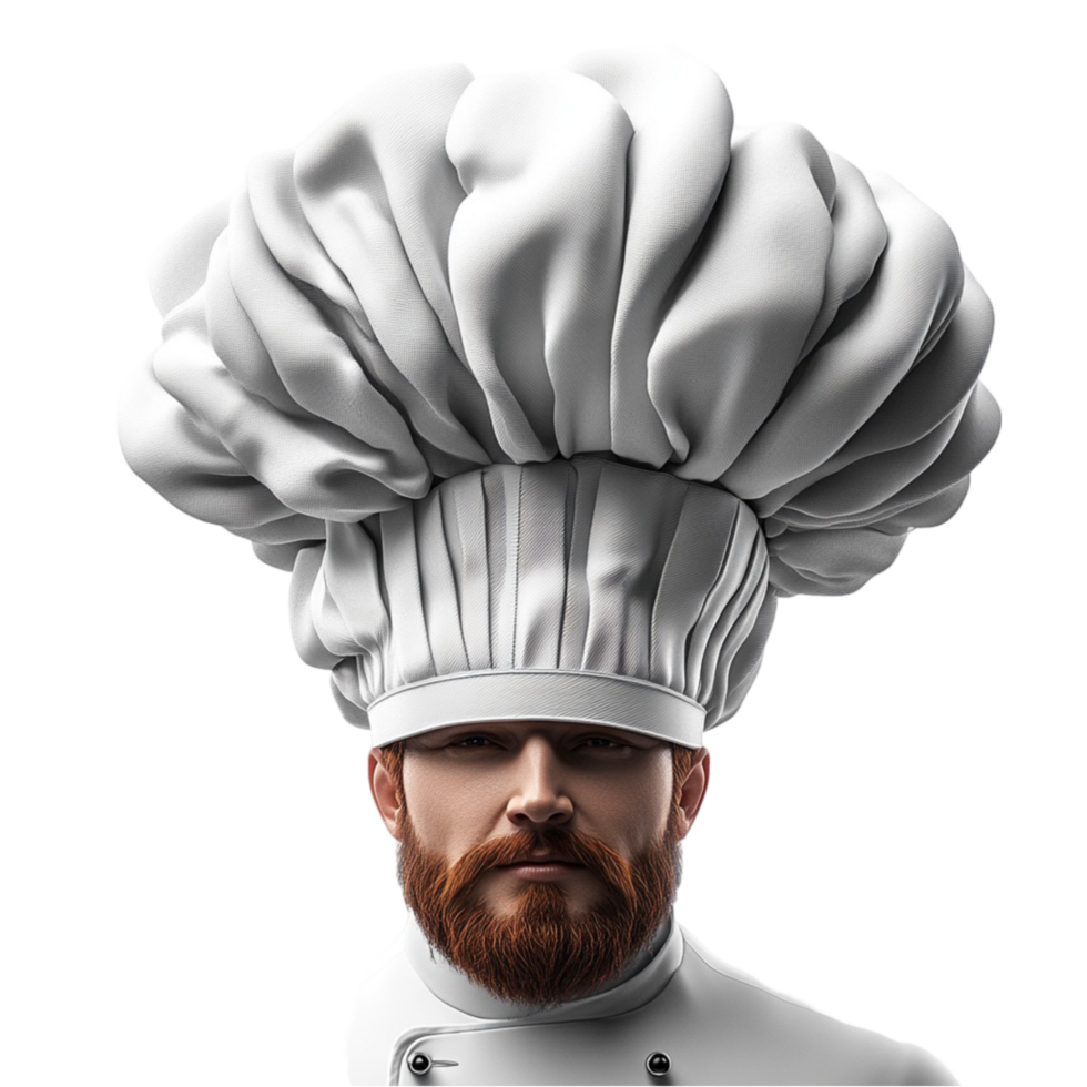 Chef with White Hat Portrait png
