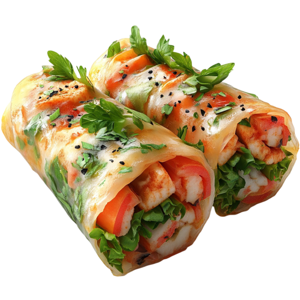 Fresh Vietnamese Spring Rolls with Shrimp png