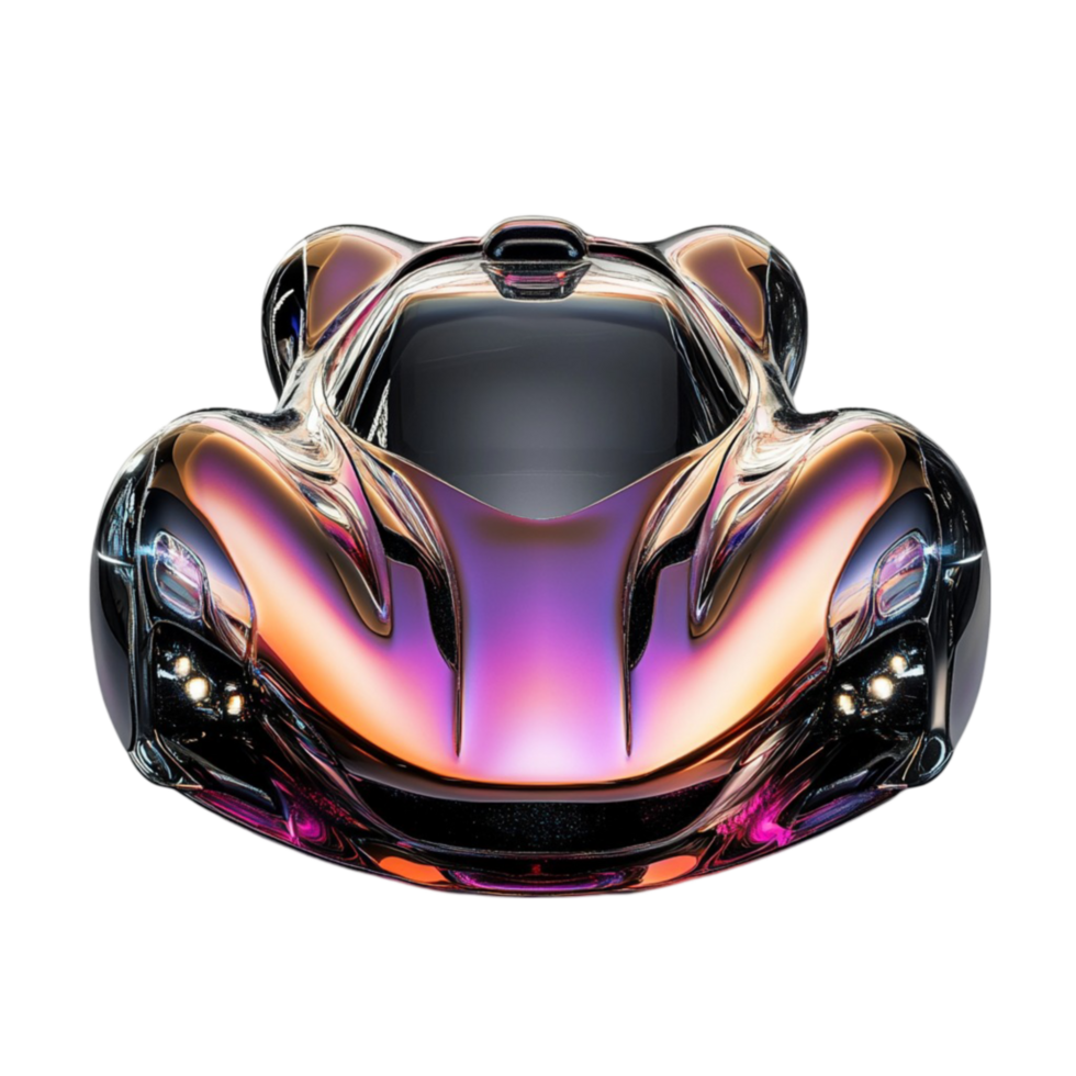 Black and Purple Futuristic Hypercar Concept png