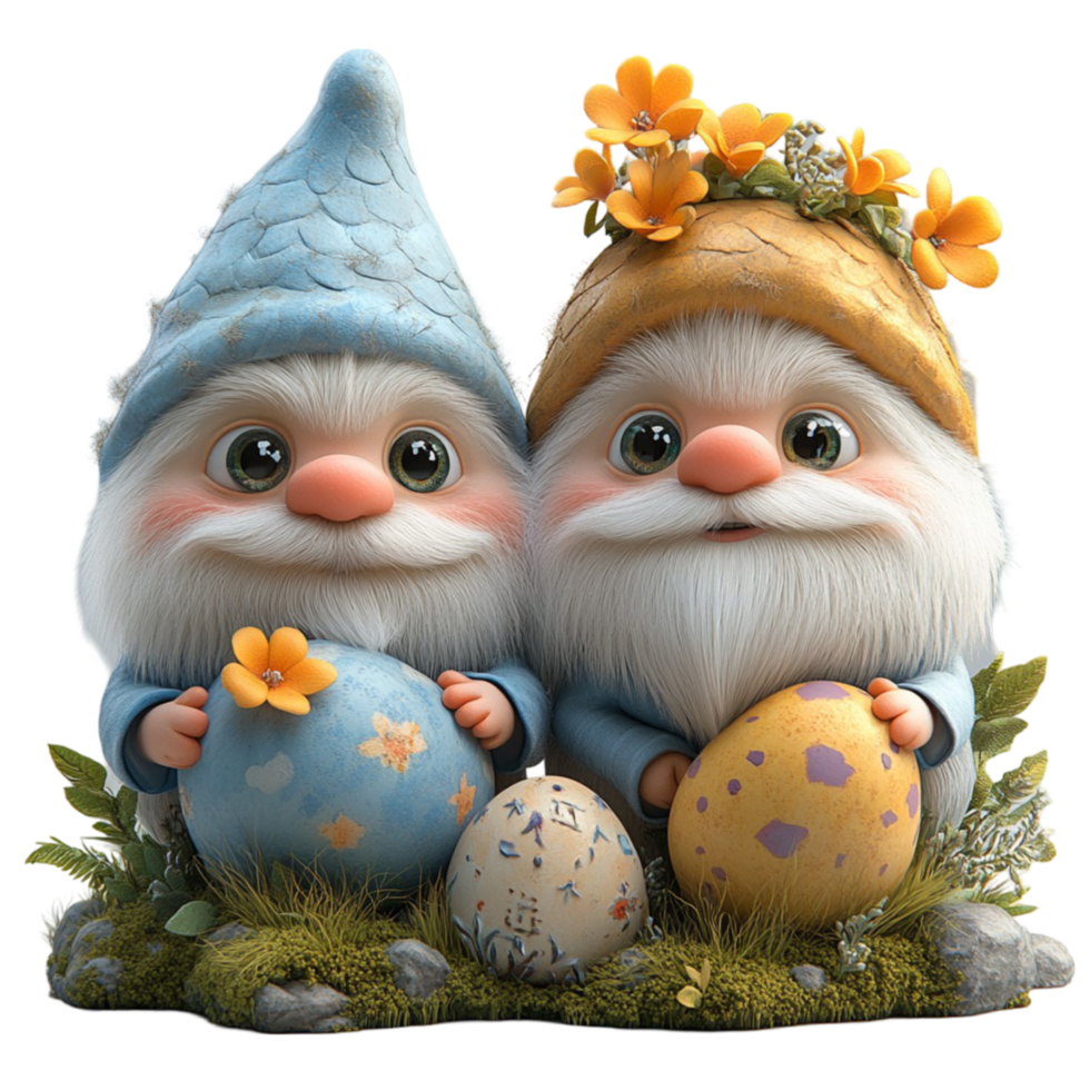 Garden Gnome Couple Decor png