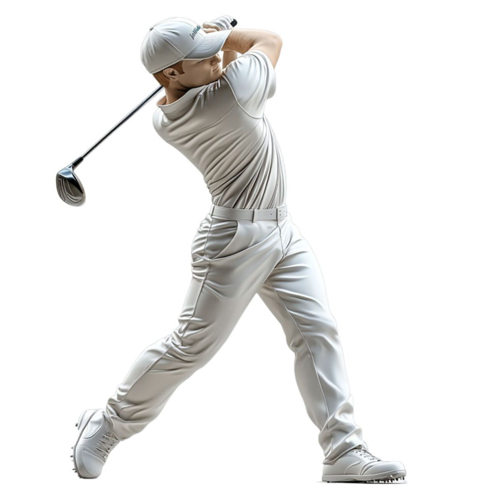 Golfer Swinging a Club Silhouette png