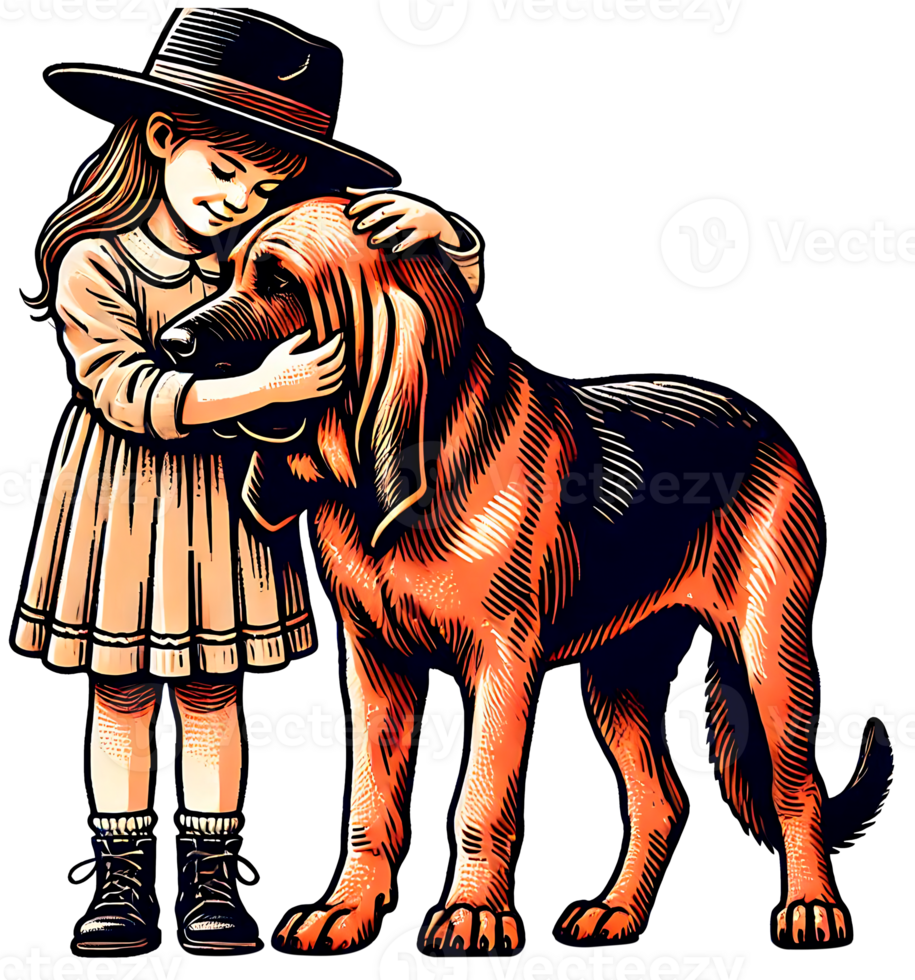 Bloodhound dog design png