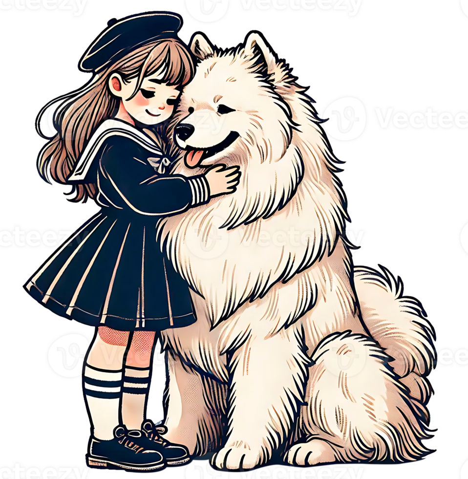 Samoyed dog design png