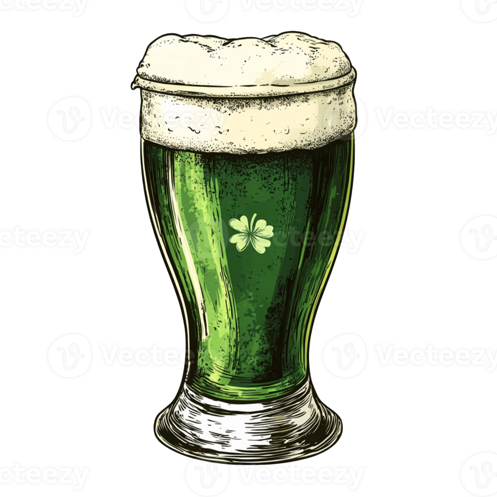 Mug of green beer ale png
