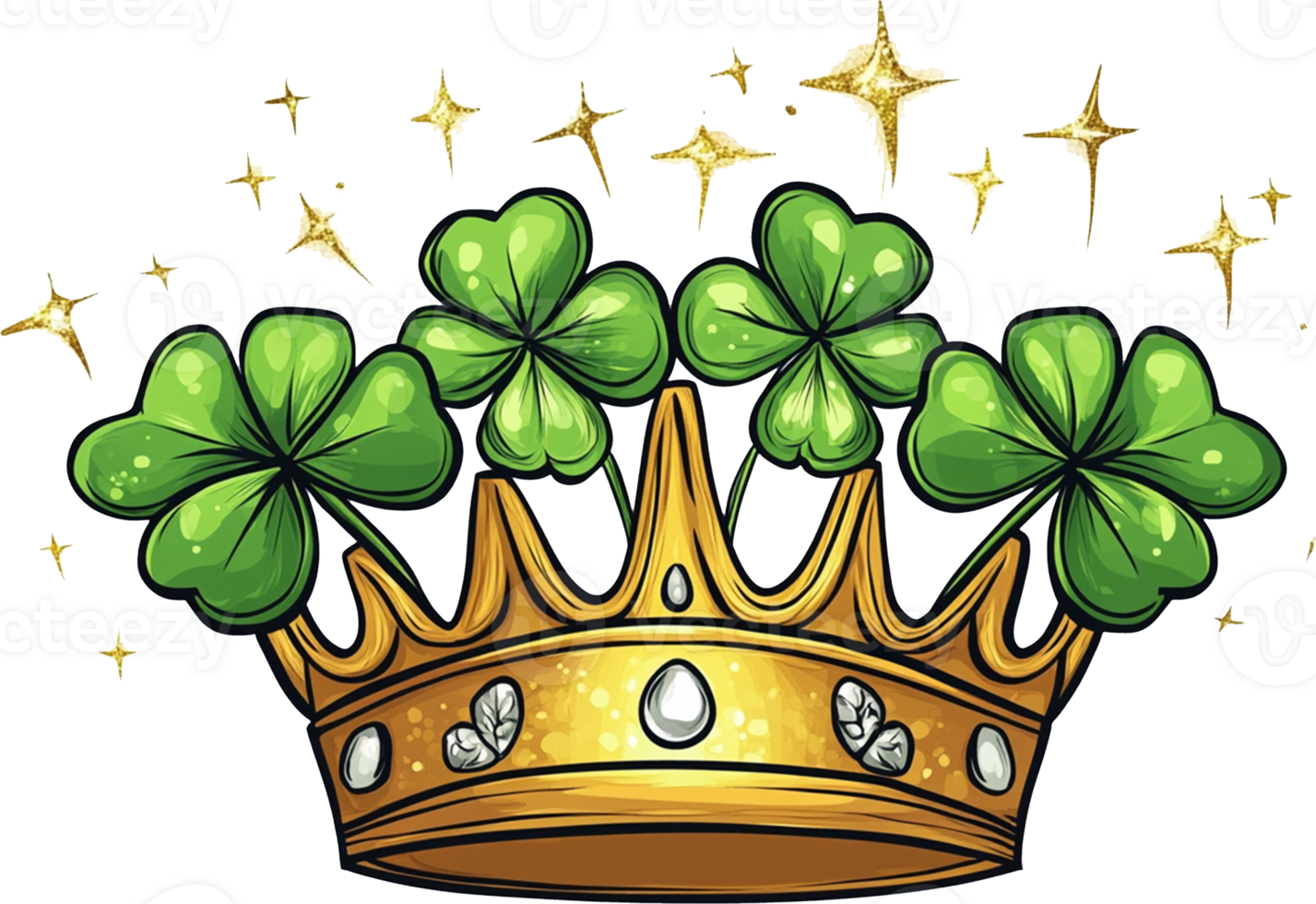 Shiny golden crown isolated gold crown png