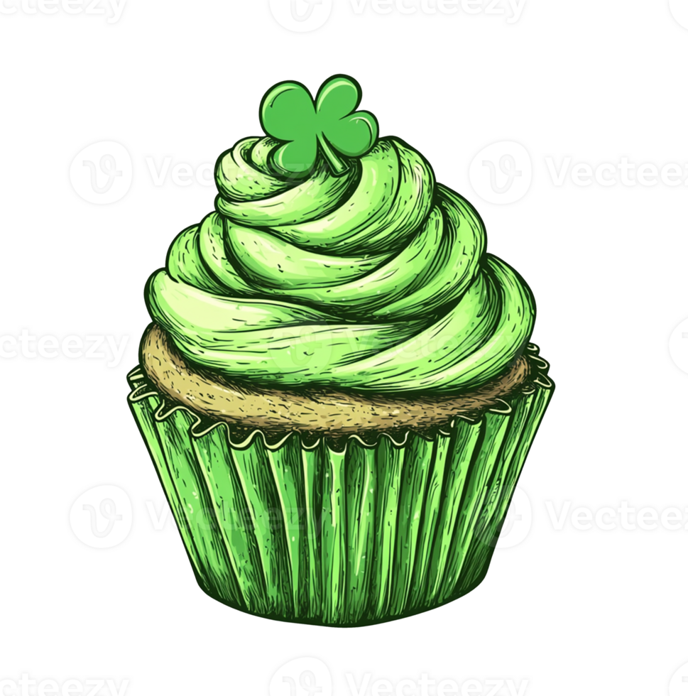 Shamrock Green Cupcake Wrapper png