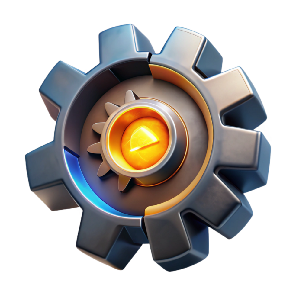 System Optimization Gear Icon, Performance Enhancement png