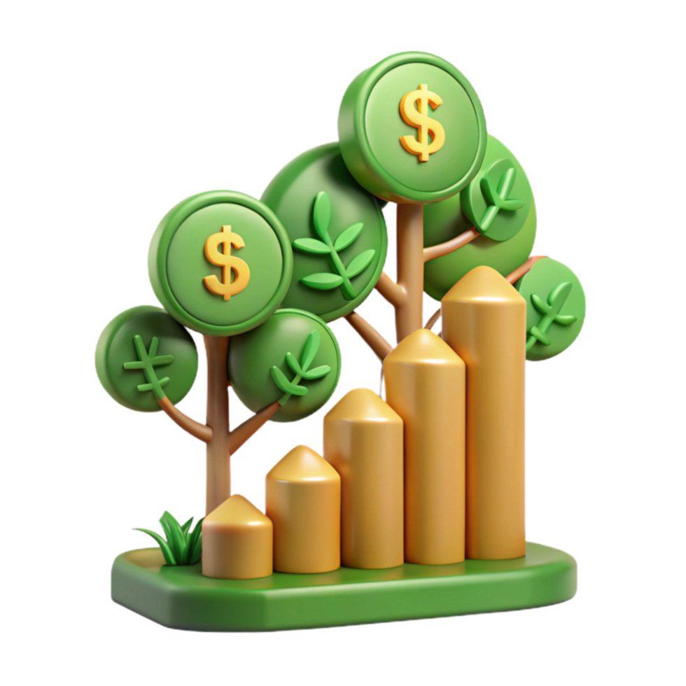 Financial Growth Sustainable Investing A Visual Representation png