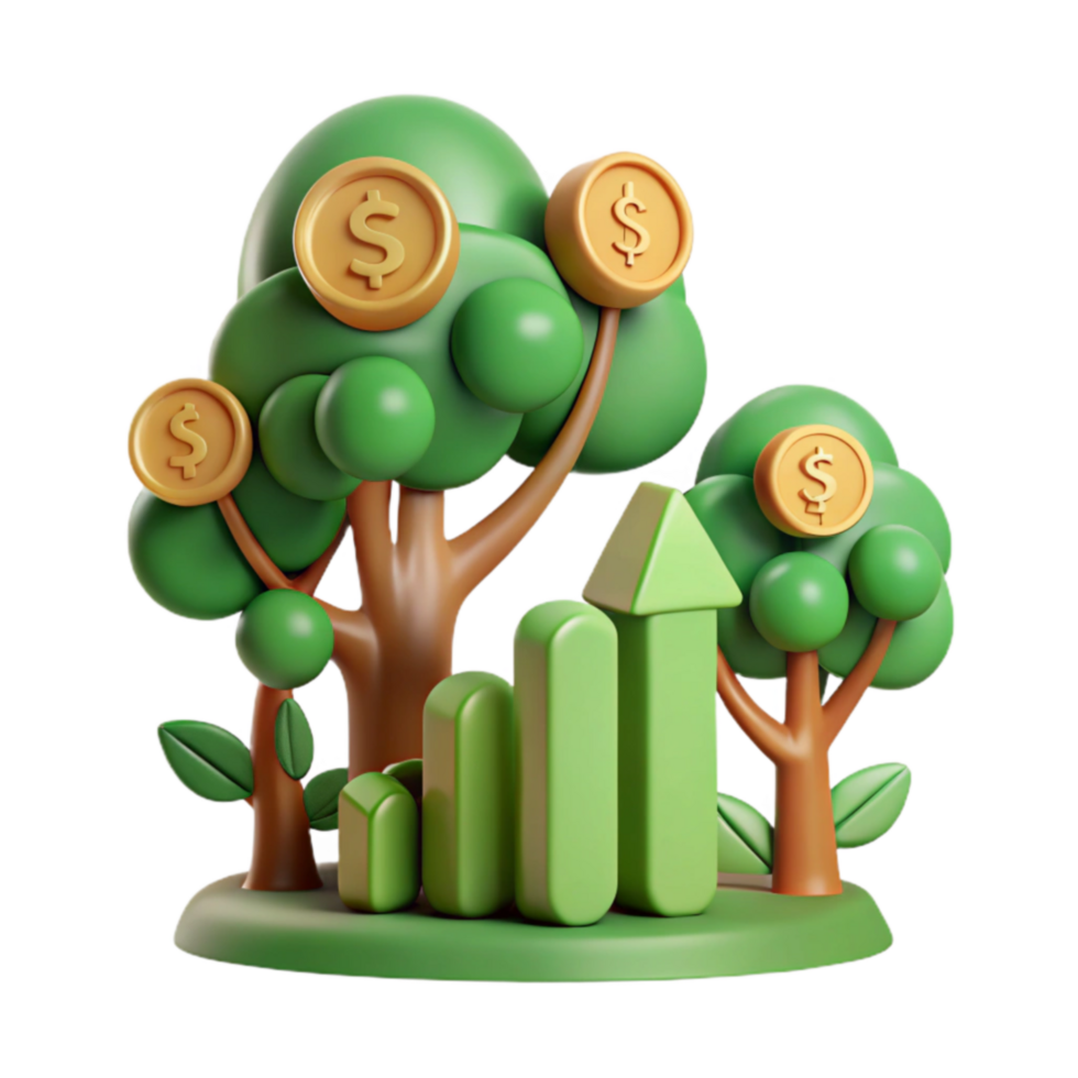 Growing Investments Financial Growth Environmental Sustainability png