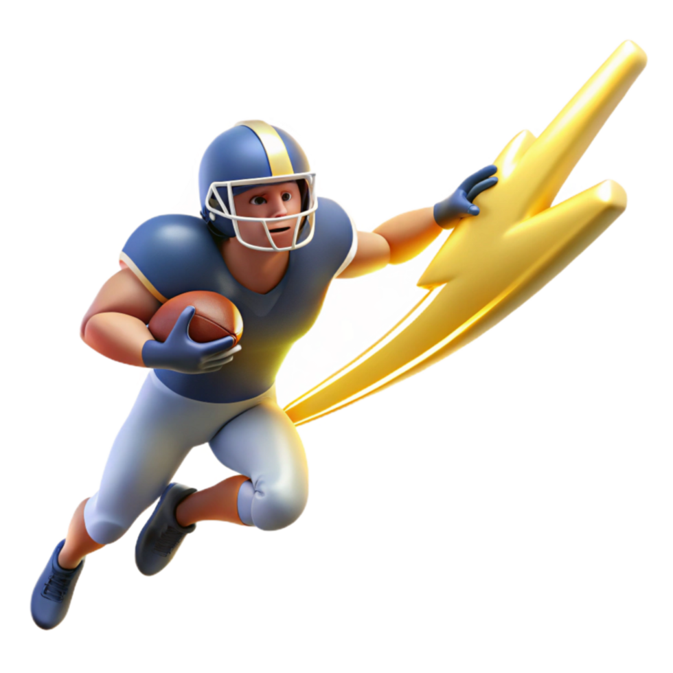 Fast Forward Football A 3D Animation of a Player s Speed and Success png