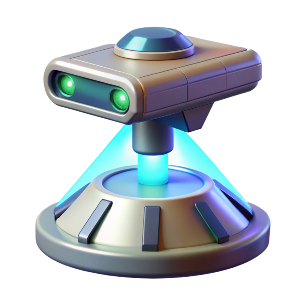 Futuristic Scanner 3D Render of Advanced Technology png