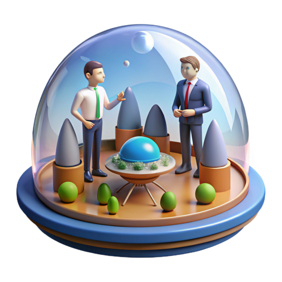 Futuristic Business Meeting Global Collaboration Innovation png