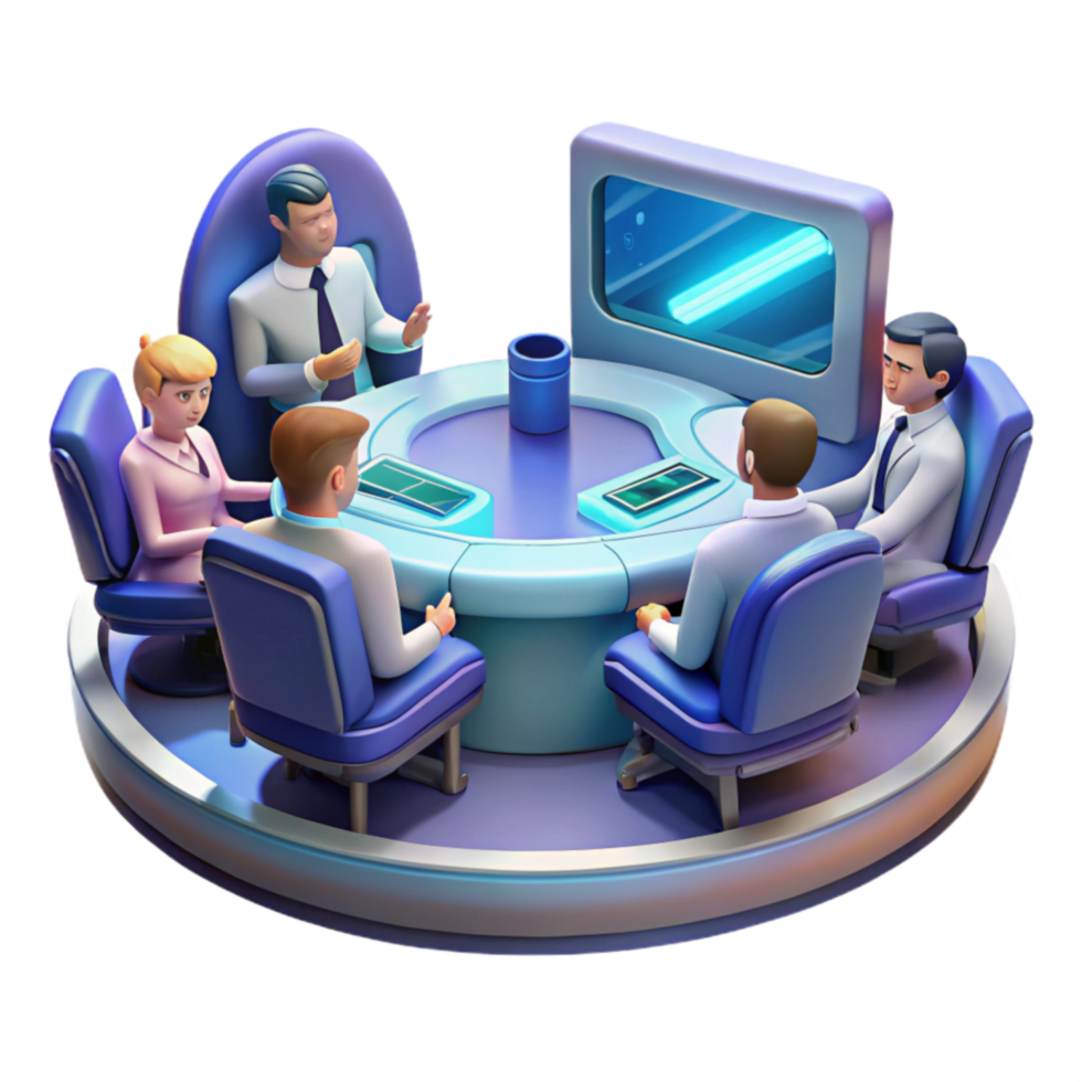 Modern Business Team Meeting Collaboration Technology png