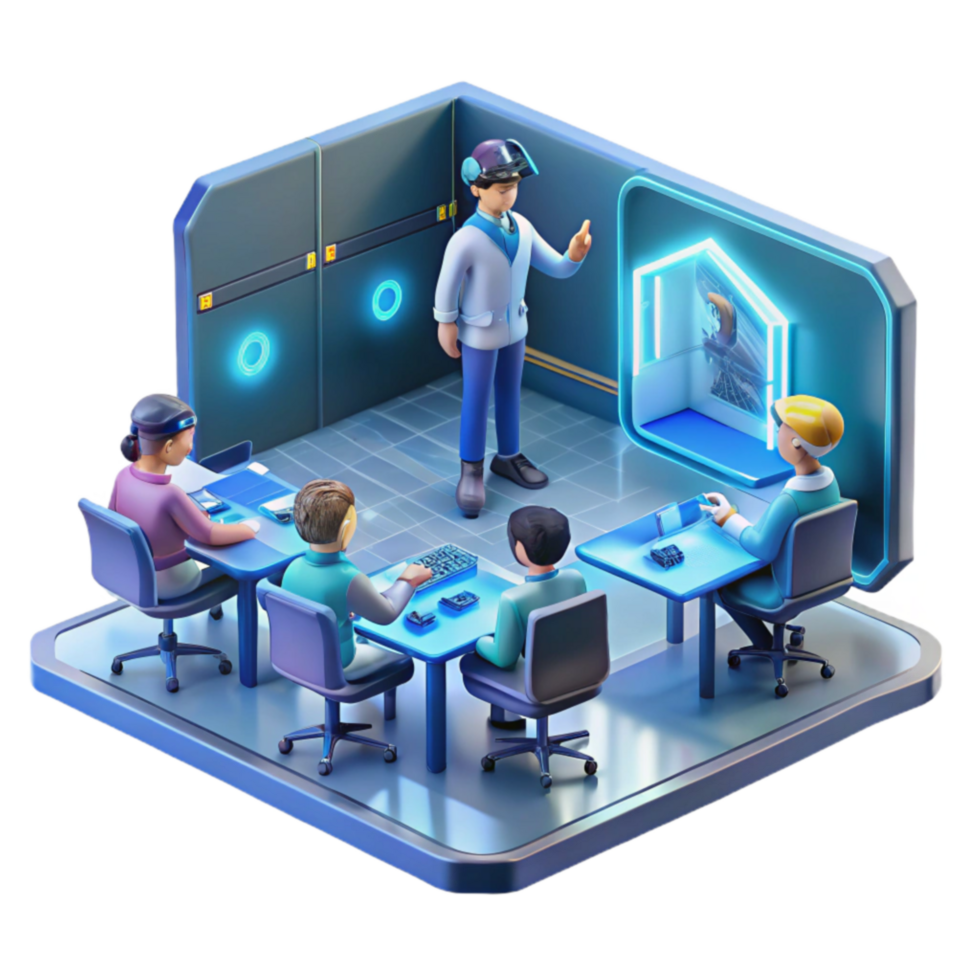 Virtual Collaboration Immersive Training Design png