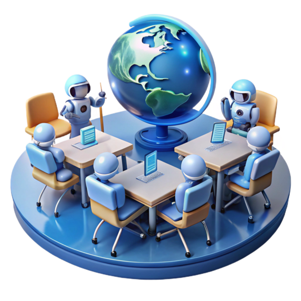 Global Collaboration AI-Powered Teamwork for Future Solutions png