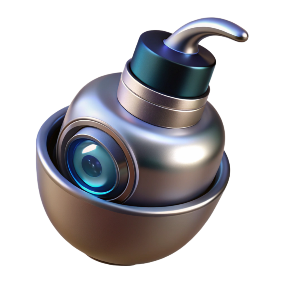 Futuristic Surveillance Orb Advanced Security Technology png