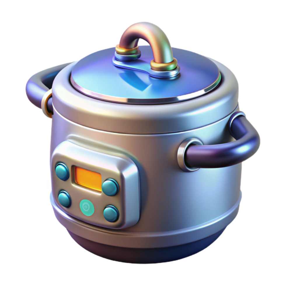 Smart Electric Pressure Cooker Digital Control, Modern Design png