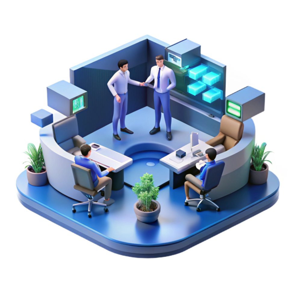 Modern Office Collaboration Data Analysis Teamwork png