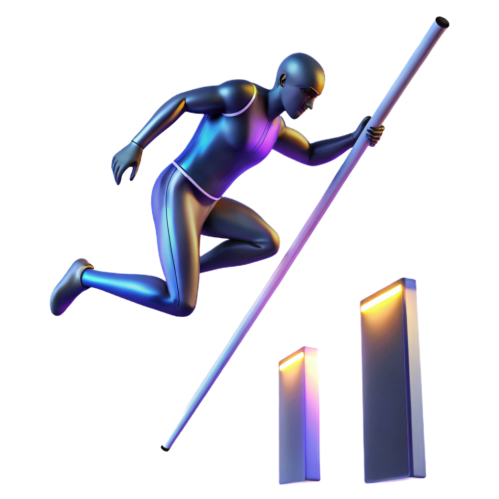 Athlete Leaping over Hurdles Achieving Peak Performance png