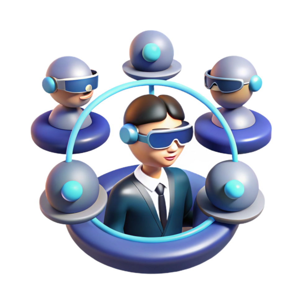 Virtual Collaboration Immersive Metaverse Networking png