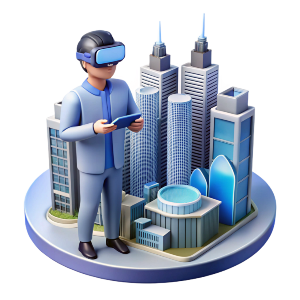 Virtual Reality Urban Planning A 3D Cityscape Simulation png