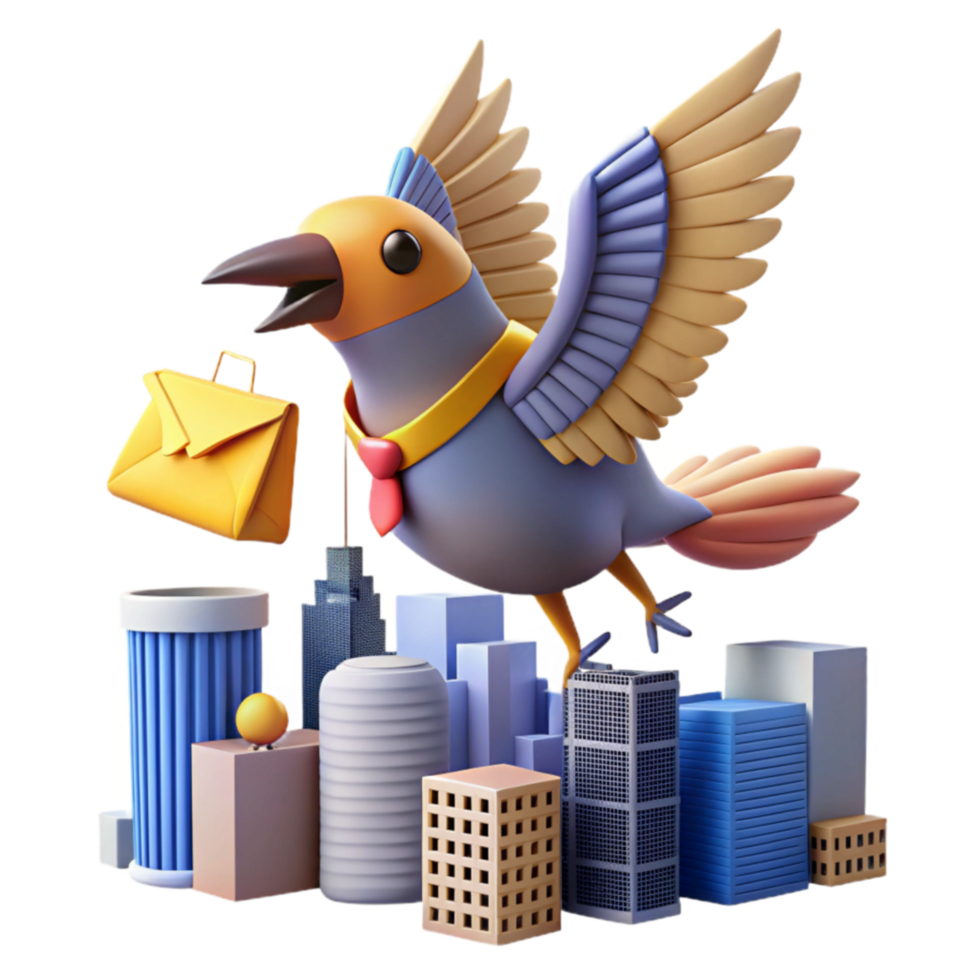 Fast Bird Delivery Service City-Wide Express Mail png