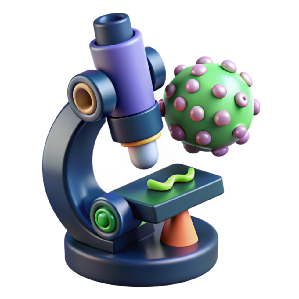 Microscopic View Exploring Viruses and Microbes png