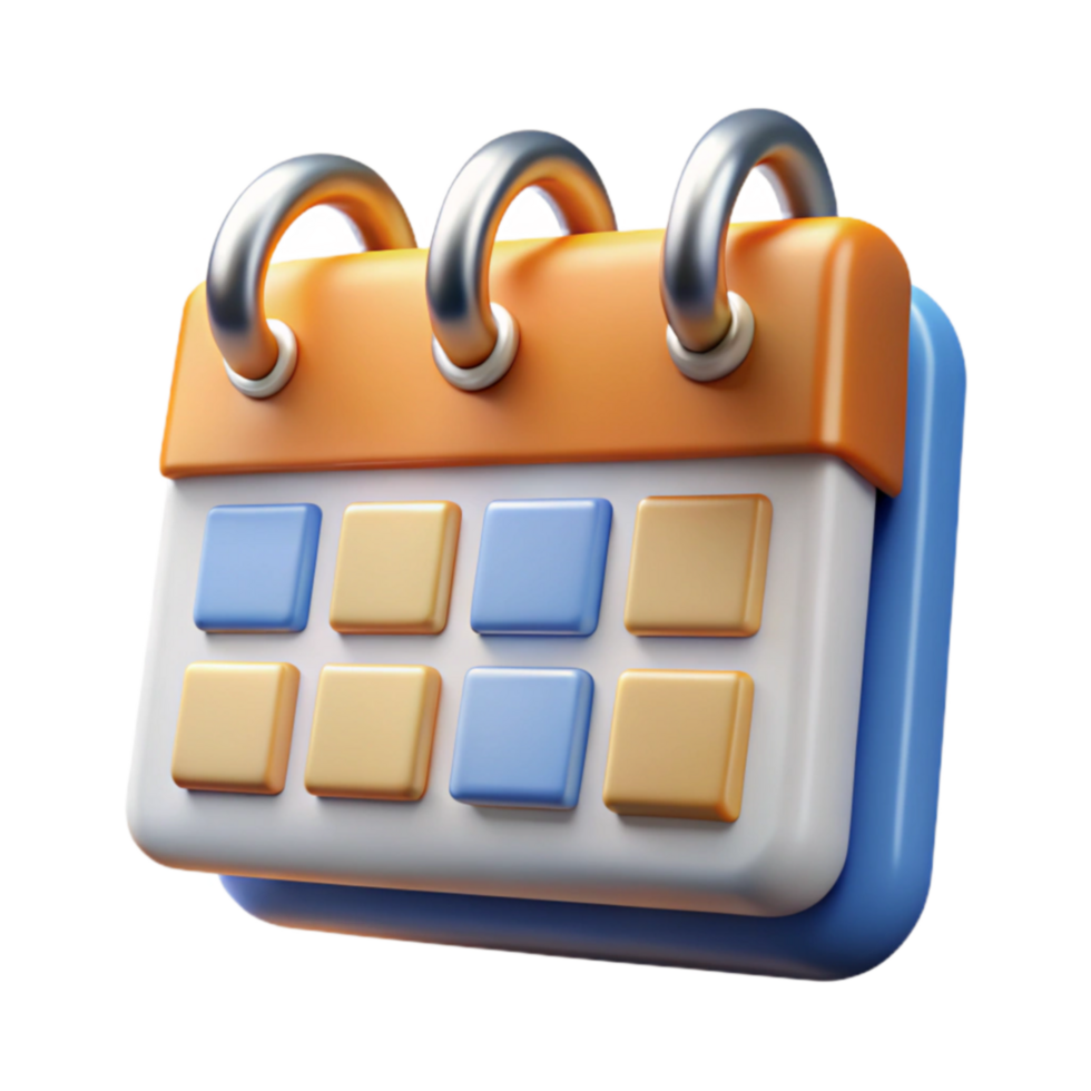 3D Calendar Icon Schedule, Planning, Organization, Time Management Tool png
