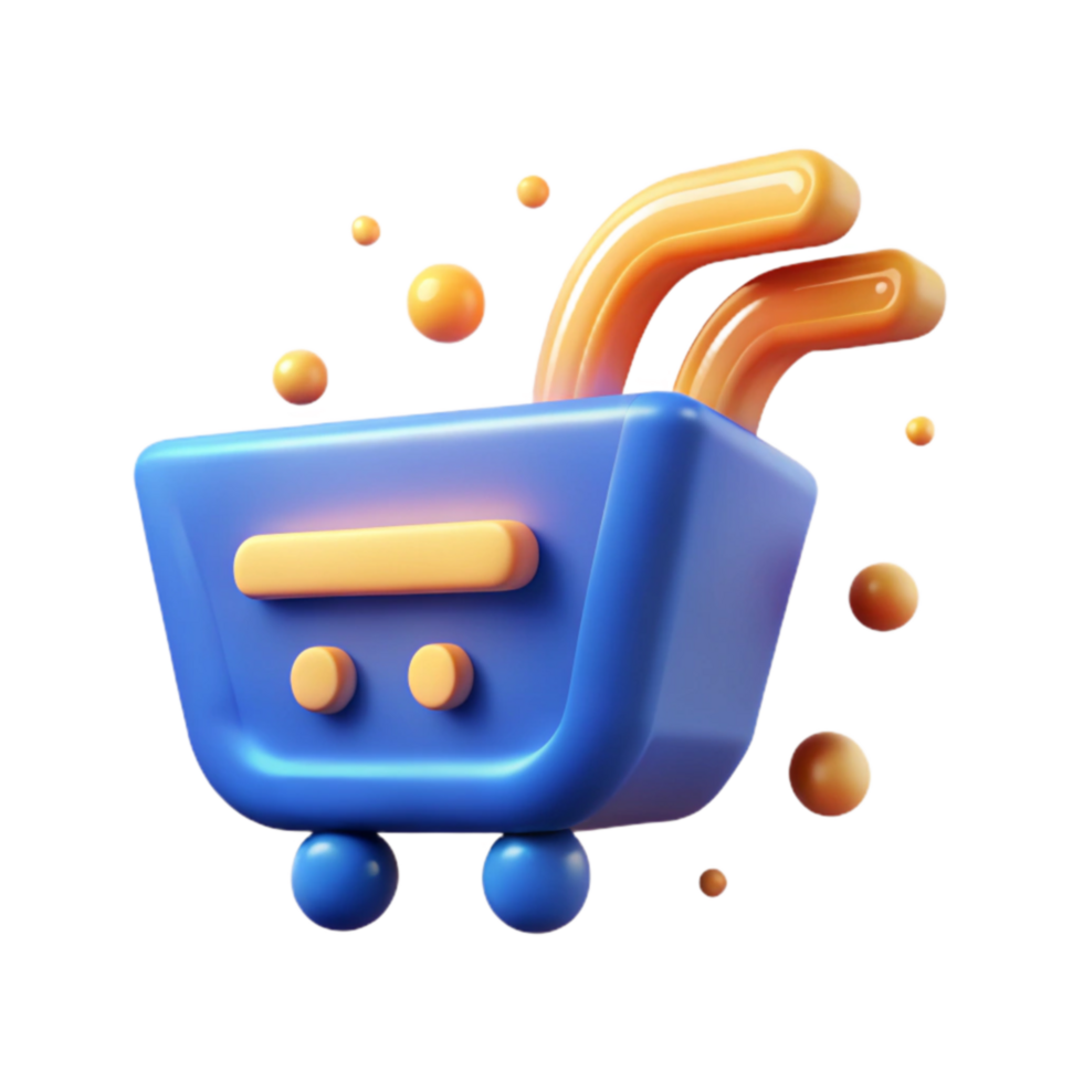 3D Shopping Cart Icon E-commerce, Online Retail, Digital Marketing, Add to Cart, Purchase, Buy Now, Shopping Experience, Retail Therapy, Consumerism png
