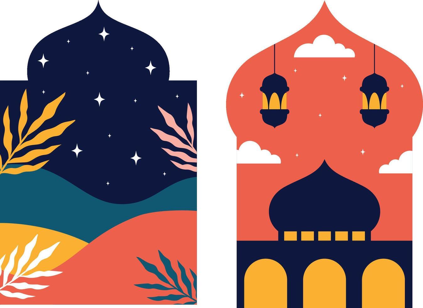 A serene landscape with desert hills vector