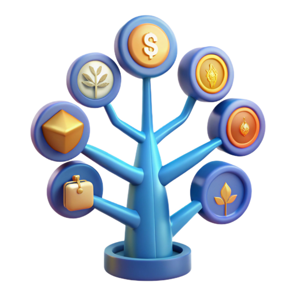 Financial Growth A Visual Representation of Investment Diversification png