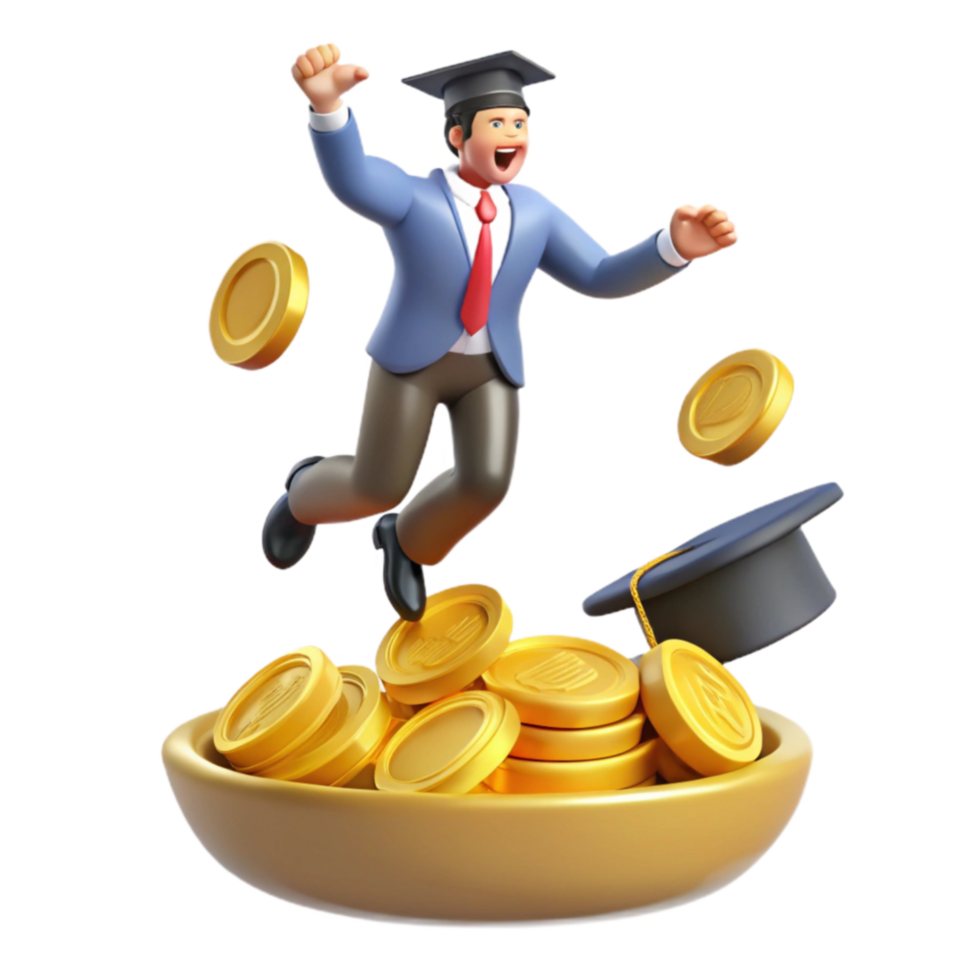 Graduate s Joy Celebrating Financial Success After Graduation png