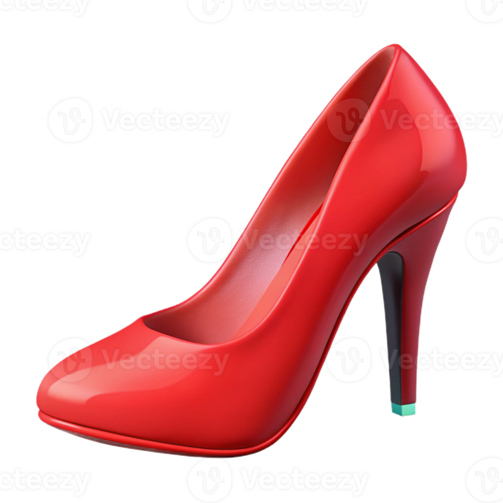 Red High Heel Shoe 3D Render png
