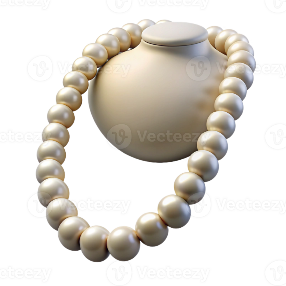 3D Render of a Pearl Necklace png