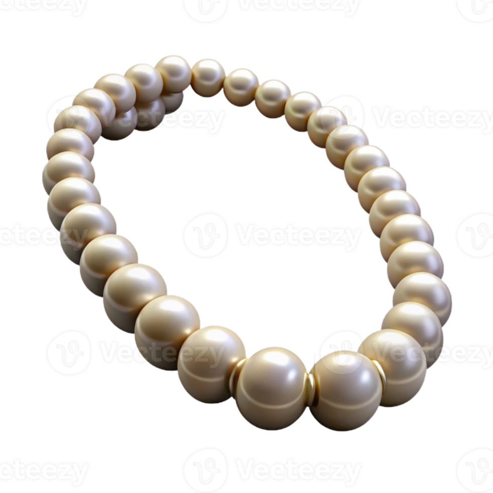 3D Render of Pearl Necklace png