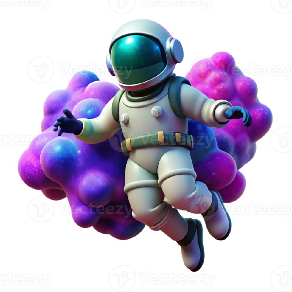 Astronaut Floating Through Galaxy png