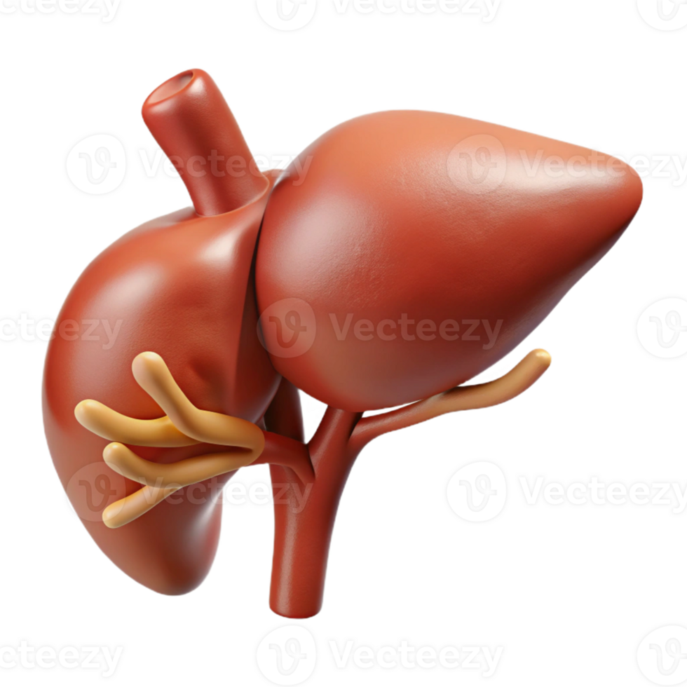 3D Model of Human Liver Anatomy png