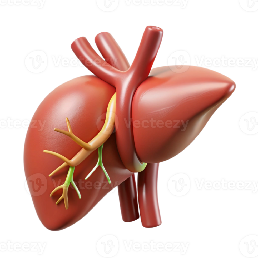 3D Liver Model Illustration png
