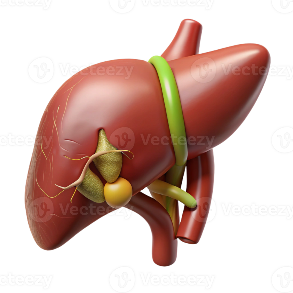 3d Leber Gallenblase Modell- Illustration png