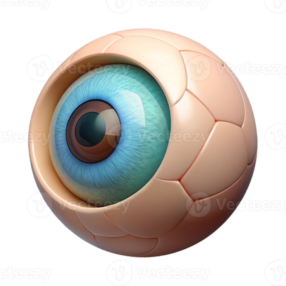 3D Eye Render Closeup View png
