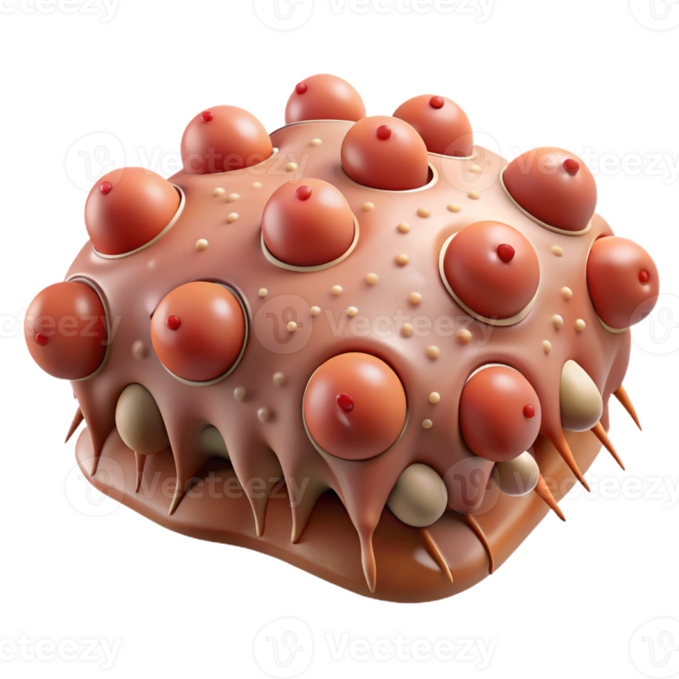 3D Cell Structure Illustration png