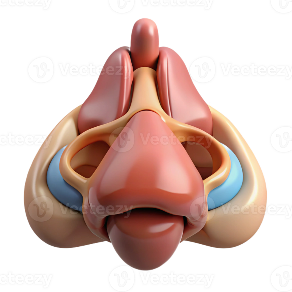 Abstract 3D Render of a Nose png