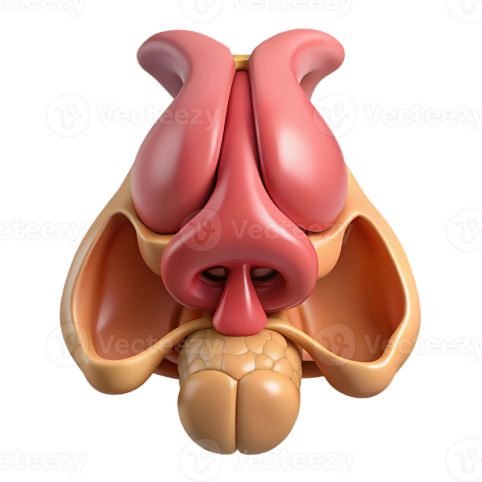 3D Cartoon Nose With Corn Illustration png
