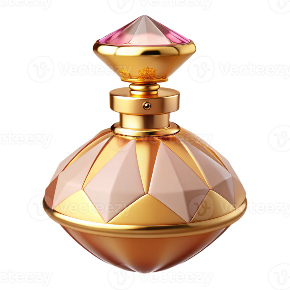 Elegant 3D Render of Perfume Bottle png