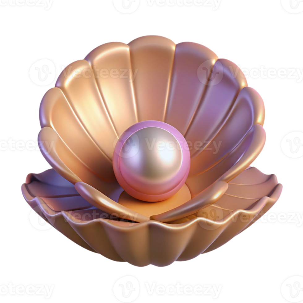Shiny Pearl Inside Golden Shell png