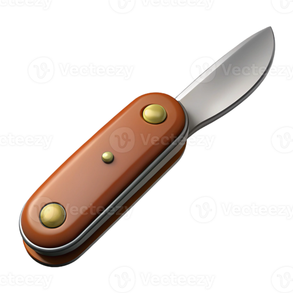 Pocket Knife 3D Illustration png