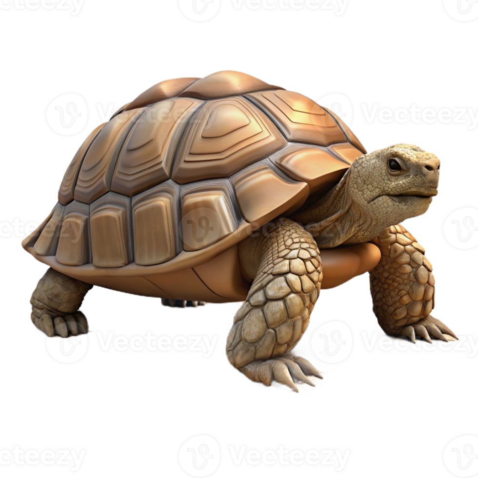 Close-up of a Tortoise with a Detailed Shell png